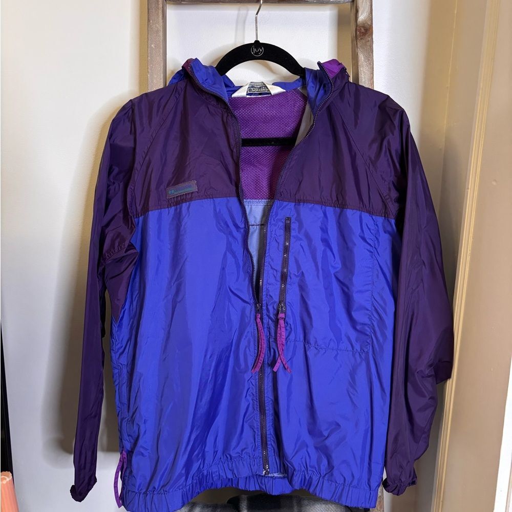 Vintage Columbia Vibrant Purple and Blue Outdoor Jacket